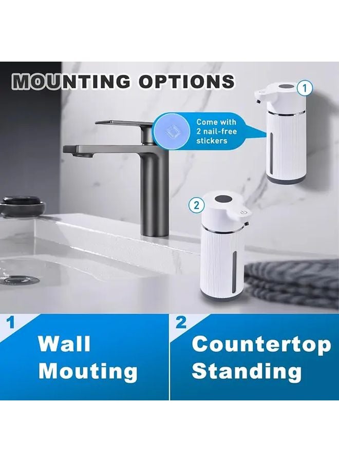 Black Foam Automatic Touchless Soap Dispenser USB C Rechargeable Digital Display Adjustable Stand - Image 1